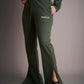 Fuse fashion with comfort in these women's olive joggers, a stylish and versatile addition to your everyday style.