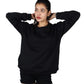 Elevate your relaxed style with this black oversized t-shirt for women, a chic and laid-back addition to your wardrobe.